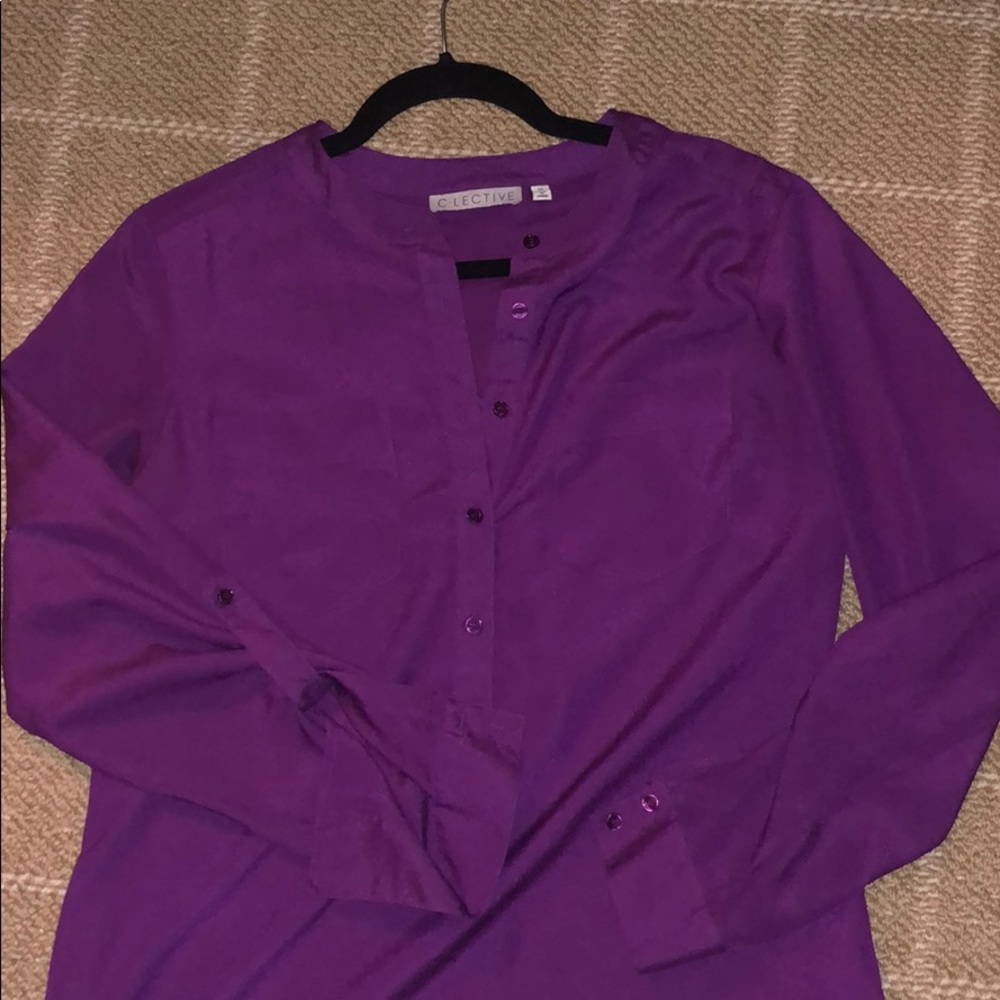 Purple Dress Shirt / Long Sleeve Blouse
